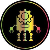 Robot Glyph Due Color Icon vector