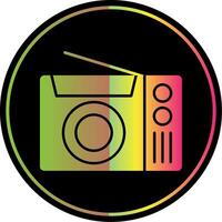 Radio Glyph Due Color Icon vector