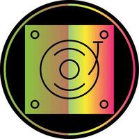 Turntable Glyph Due Color Icon vector