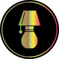 Table Lamp Glyph Due Color Icon vector