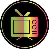 Television Glyph Due Color Icon vector