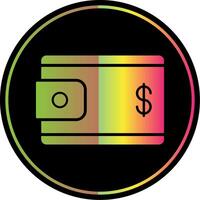 Wallet Glyph Due Color Icon vector