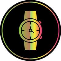 reloj glifo debido color icono vector