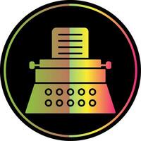 máquina de escribir glifo debido color icono vector