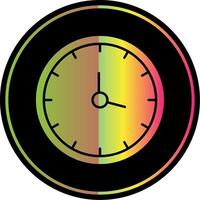 Clock Glyph Due Color Icon vector