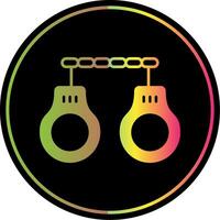 Handcuffs Glyph Due Color Icon vector