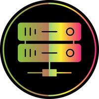 Server Glyph Due Color Icon vector