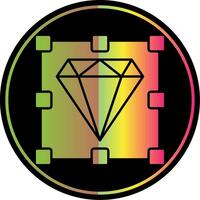 Diamond Glyph Due Color Icon vector