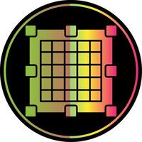 Grid Glyph Due Color Icon vector