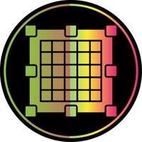 Grid Glyph Due Color Icon vector