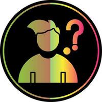Question Glyph Due Color Icon vector