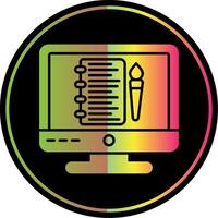 Sketchbook Glyph Due Color Icon vector
