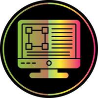 Web Design Glyph Due Color Icon vector