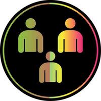 Collaboration Glyph Due Color Icon vector