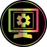 Process Glyph Due Color Icon vector