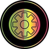 Setting Glyph Due Color Icon vector