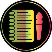 Sketchbook Glyph Due Color Icon vector