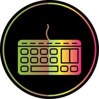 teclado glifo debido color icono vector