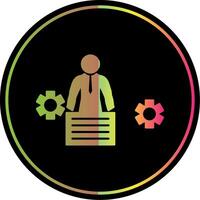 Business People Glyph Due Color Icon vector