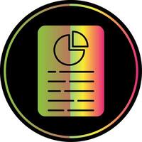 Report Glyph Due Color Icon vector