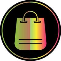 Shopping Bag Glyph Due Color Icon vector