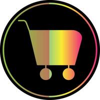 Cart Glyph Due Color Icon vector