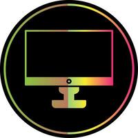 Computer Glyph Due Color Icon vector