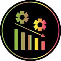 Management Glyph Due Color Icon vector