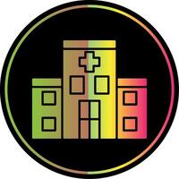 Hospital Glyph Due Color Icon vector