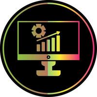 Management Glyph Due Color Icon vector
