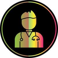 médico glifo debido color icono vector