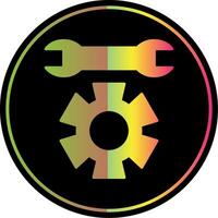 Technical Support Glyph Due Color Icon vector