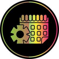 Calendar Glyph Due Color Icon vector