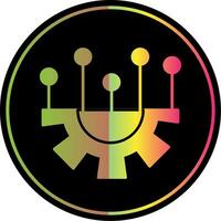 Setting Glyph Due Color Icon vector
