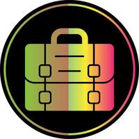Briefcase Glyph Due Color Icon vector
