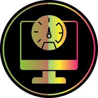 Speed Test Glyph Due Color Icon vector