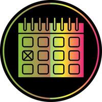 Calendar Date Glyph Due Color Icon vector