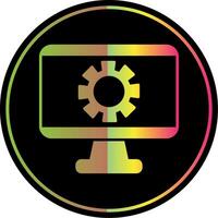 Monitor Screen Glyph Due Color Icon vector