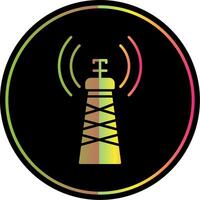 Signal Tower Glyph Due Color Icon vector