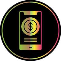 Dollar Glyph Due Color Icon vector