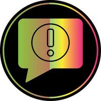 Alert Glyph Due Color Icon vector