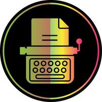 Typewriter Glyph Due Color Icon vector