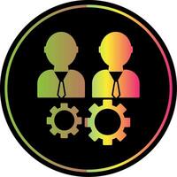 Team Management Glyph Due Color Icon vector