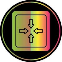 Exit Full Screen Glyph Due Color Icon vector