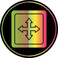 Cross Symbol Glyph Due Color Icon vector