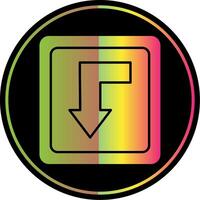 Back Glyph Due Color Icon vector