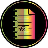 Math Glyph Due Color Icon vector