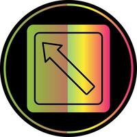 Arrow Left Glyph Due Color Icon vector