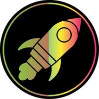 Rocket Glyph Due Color Icon vector