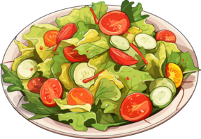 ai genererad sallad illustration isolerat på transparent bakgrund png